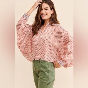 Urban Outfitters Ezra Printed Blouse